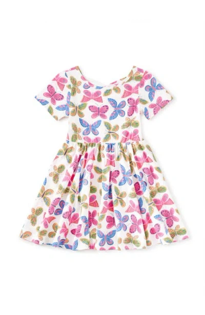 Tea Collection Kids'  Short Sleeve Ballet Dress In Multi
