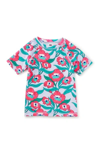 Tea Collection Kids'  Short Sleeve Rash Guard In Brown