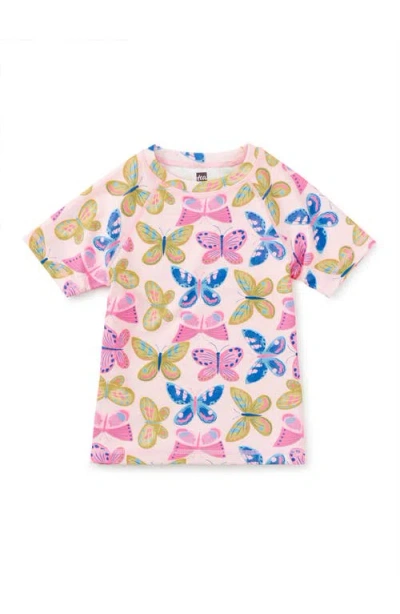 Tea Collection Kids'  Short Sleeve Rash Guard In Multi