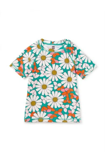 Tea Collection Kids'  Short Sleeve Rash Guard In Multi