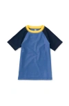Tea Collection Kids'  Short Sleeve Rash Guard In Neutral