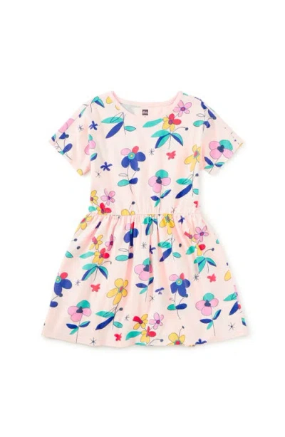 Tea Collection Babies'  Short Sleeve Twirl Dress In Multi