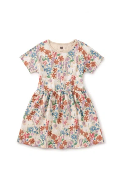 Tea Collection Kids'  Short Sleeve Twirl Dress In Multi