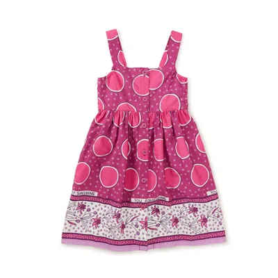 Tea Collection Kids' Sleeveless Button Front Dress In Pink