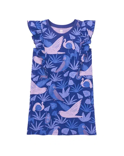 Tea Collection Sleeveless Ruffle A-line Dress In Blue