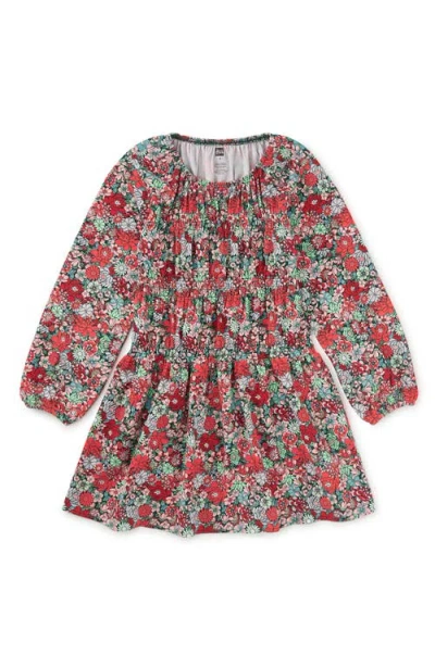 Tea Collection Kids'  Smocked Blouson Dress In Multi