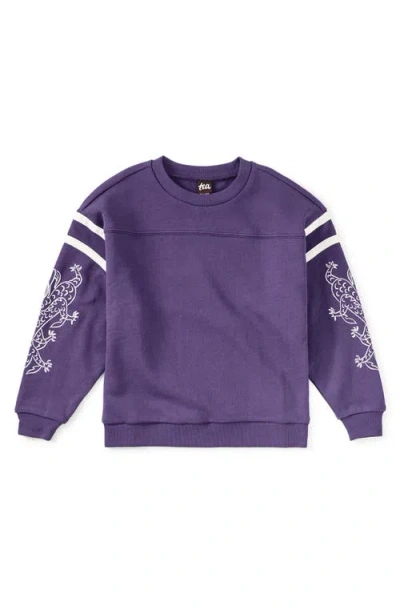 Tea Collection Kids'  Sporty Dragon Sleeve Popover In Purple