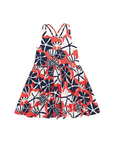 Tea Collection Strappy Back Skirted Dress In Multi