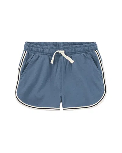 Tea Collection Striped Binding Track Short In Blue
