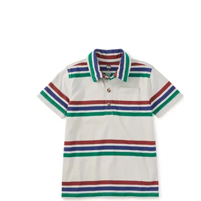 Tea Collection Kids'  Striped Polo In White