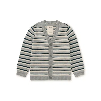 Tea Collection Kids' Striped Sweater Cardigan In Multi