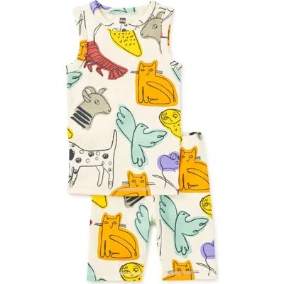 Tea Collection Babies'  Summer Nights Tank Pajama Set In Multi
