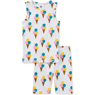 Tea Collection Babies'  Summer Nights Tank Pajama Set In White