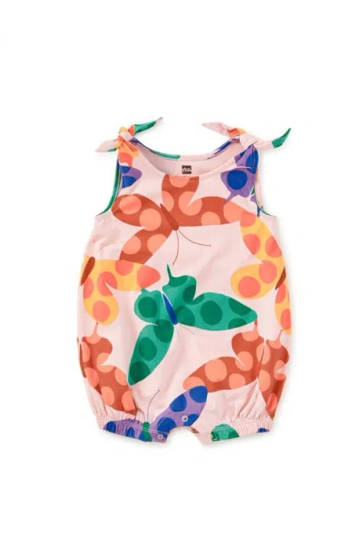 Tea Collection Tie Shoulder Baby Romper In Multi