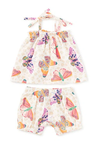 Tea Collection Tie Shoulder Baby Set