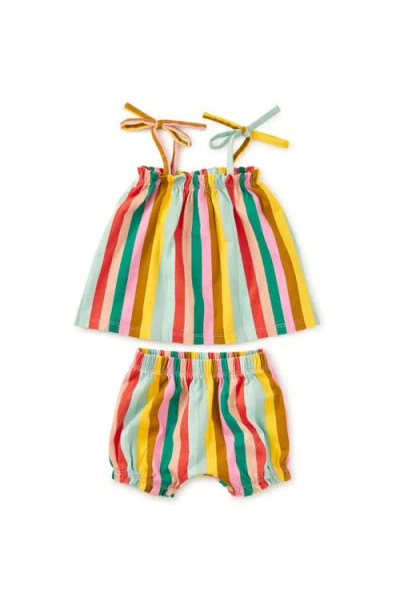 Tea Collection Kids'  Tie Shoulder Baby Set In Multi