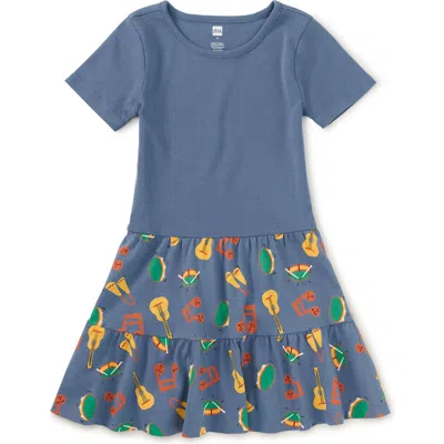 Tea Collection Babies'  Tier Skirted Twirl Dress In Bateria Instruments