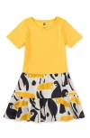 Tea Collection Tier Skirted Twirl Dress In Toucan Cut Out