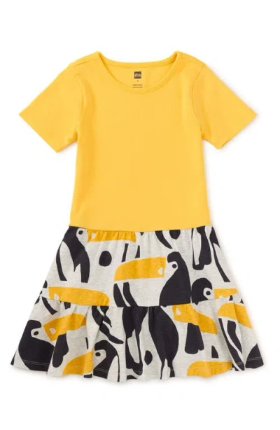 Tea Collection Kids'  Tier Skirted Twirl Dress In Toucan Cut Out