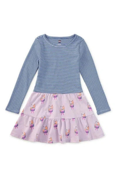 Tea Collection Babies'  Tiered Skirted Twirl Dress In Blue