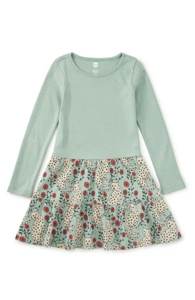 Tea Collection Kids'  Tiered Skirted Twirl Dress In Green