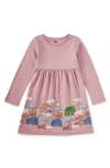 Tea Collection Tiger Story Skirted Dress In Pink