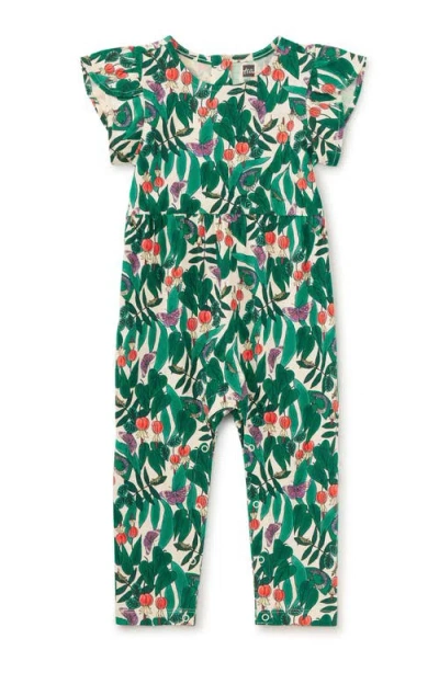 Tea Collection Tulip Sleeve Baby Romper In Jungle Botanical