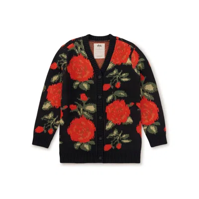 Tea Collection Kids' Turkish Rose Cardigan In Red