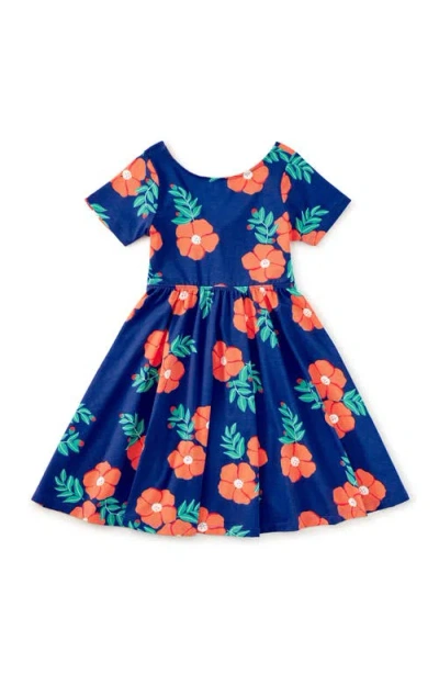 Tea Collection Kids'  Twist Back Ballet Dress In Blue