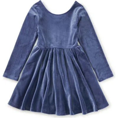 Tea Collection Kids'  Velour Ballet Dress In Blue