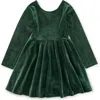 Tea Collection Babies'  Velour Ballet Dress In Green