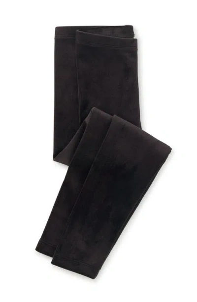 Tea Collection Babies'  Velour Leggings In Black