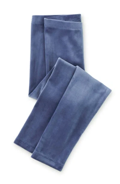 Tea Collection Kids'  Velour Leggings In Blue