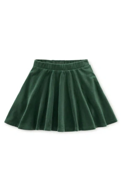 Tea Collection Babies'  Velour Twirl Skirt In Green