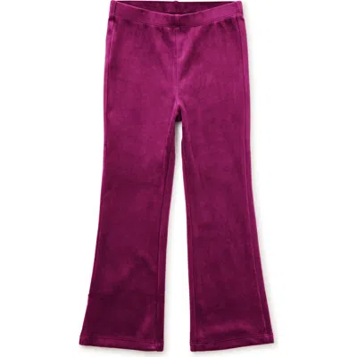 Tea Collection Kids'  Very Velour Flare Pants In Purple