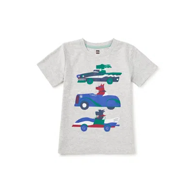Tea Collection Kids' Vroom Squad Graphic Tee In White