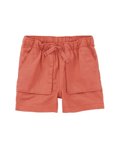 Tea Collection Kids' Woven Camp Short In Orange
