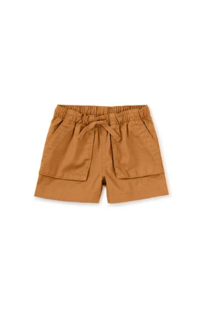 Tea Collection Kids'  Woven Camp Shorts In Brown