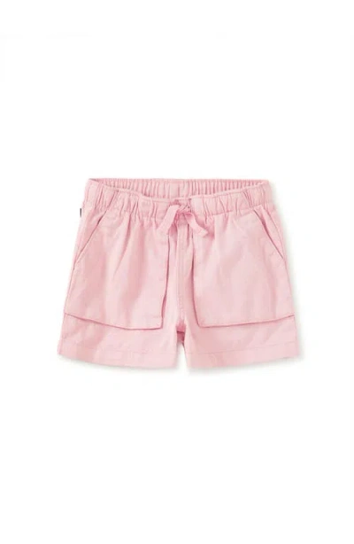 Tea Collection Kids'  Woven Camp Shorts In Pink