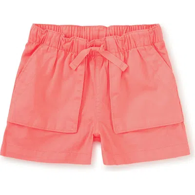 Tea Collection Kids'  Woven Camp Shorts In Sunset Pink