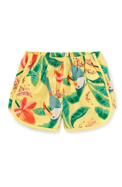 Tea Collection Kids'  Woven Dolphin Shorts 2.0 In Toucan Banana Tree
