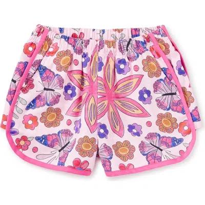 Tea Collection Kids'  Woven Dolphin Shorts In Pink
