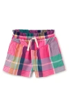Tea Collection Woven Flutter Shorts In Carnival Rainbow Plaid