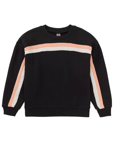 Tea Collection Woven Top In Black