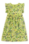 Tea Collection Wrap Neck Dress In Mexican Wildflowers