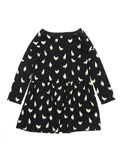 Pre-owned Tea Kids' Dress In Black