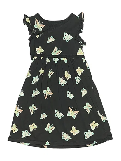 Pre-owned Tea Kids' Dress In Black