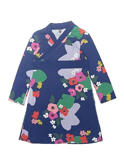 Pre-owned Tea Kids' Dress In Blue