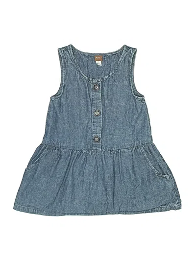 Pre-owned Tea Kids' Dress In Blue