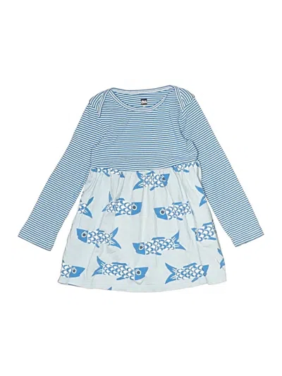 Pre-owned Tea Kids' Dress In Blue